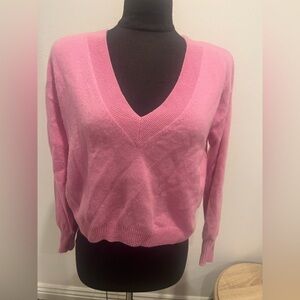INTERMIX Pink V-Neck cashmere Sweater